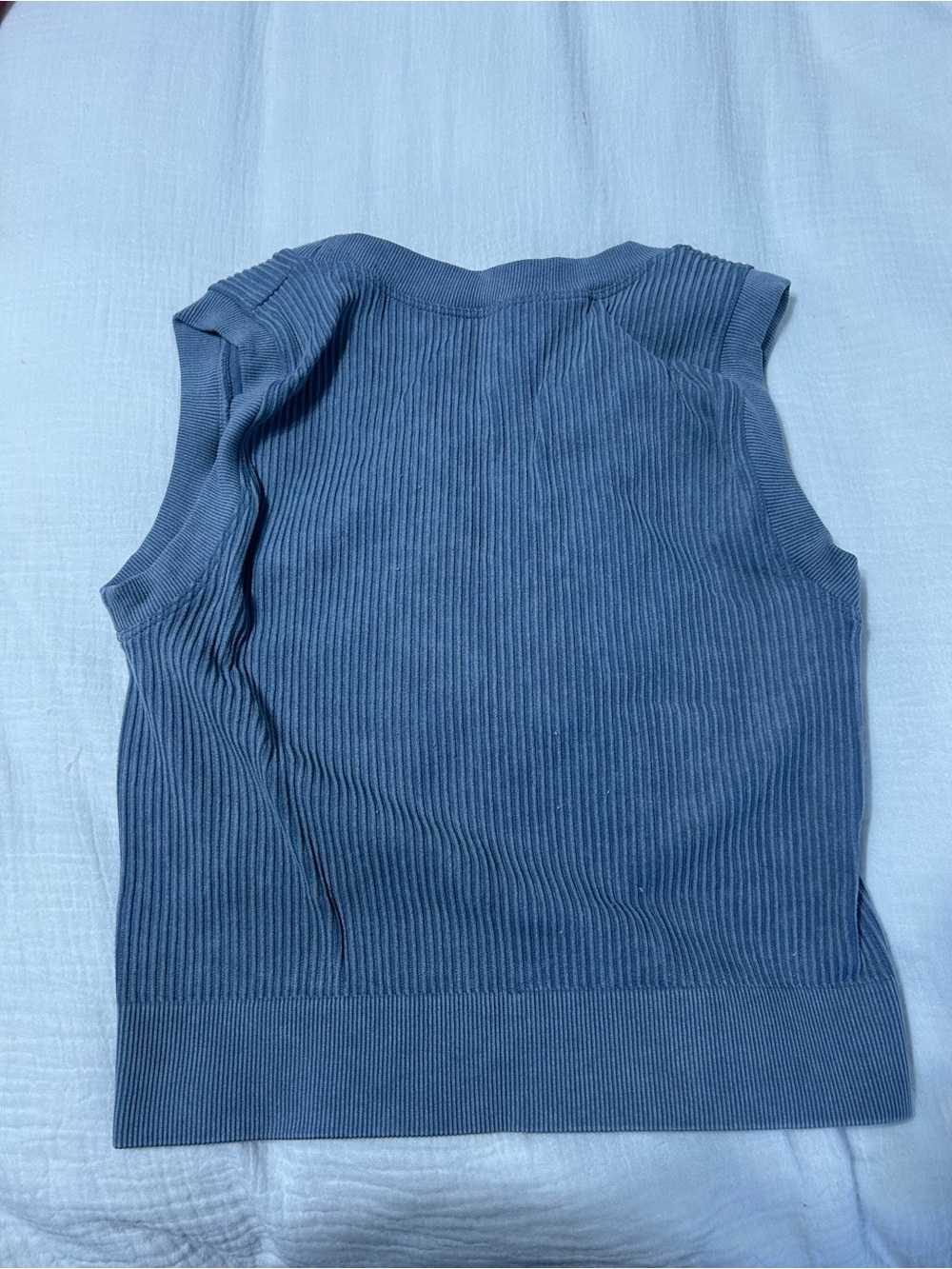 Source Unknown Ribbed Tank Top - Slate Blue - Picture 2 of 3